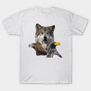 Wolf and raptors T-Shirt